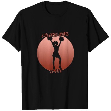 Discover Cheerleading Shadow in a Red Circle T-Shirts