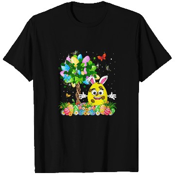 Discover Pickleball Ball With Bunny Ears Easter Eggs Tree Easter Day T-Shirts