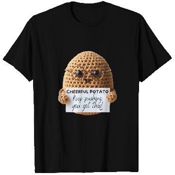 Discover Funny Positive Potato Knitted Potato Crochet Motivation T-Shirts