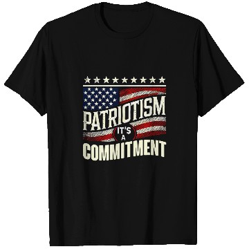 Discover Patriotism It s a Commitment Mens patriotic 1 T-Shirts