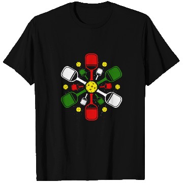 Discover Pickleball Balls With Paddles Snowflake Merry Christmas xmass T-Shirts