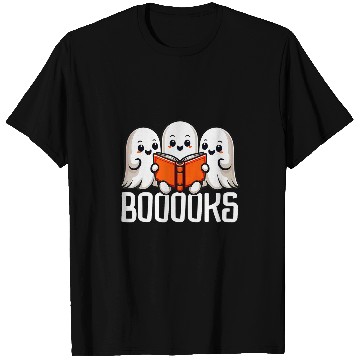 Discover Halloween ghostss Reading Books Librarian Reader Teacher T-Shirts