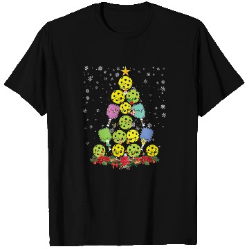 Discover Pickleball Christmas Tree Santa Pickleball X Mas Lights 1 T-Shirts