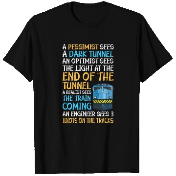 Discover Funny Railroad Train Engineer 3 Idiots On The Tracks T-Shirts