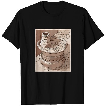 Discover Pottery Wheel Clay Tranquility Graphic T-Shirts