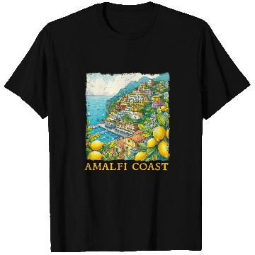 Discover Amalfi Coast town Italy Trip Vacation Mediterranean Sea T-Shirts