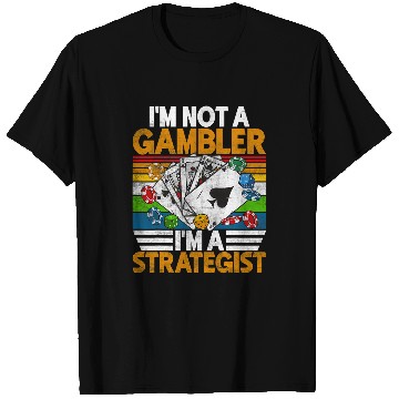 Discover Pokers Game Night Blackjack Gambling Holdem Pokers Player 6 T-Shirts