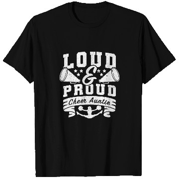 Discover Loud Proud Cheer Auntie Proud Cheerleading Aunt T-Shirts