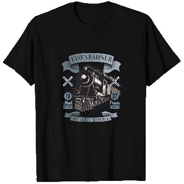 Discover Mens Steam train train railway train driver T-Shirts