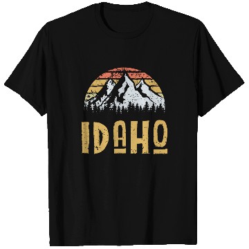 Discover Vintage Retro Id Idaho Us Mountain State T Shirts
