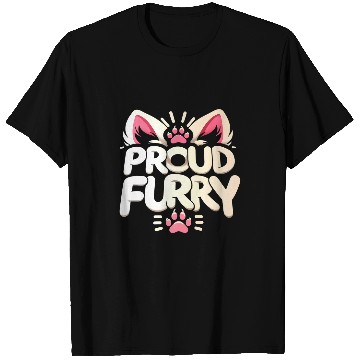 Discover Proud Furry Funny Furries Tail and Ears Cosplay T-Shirts