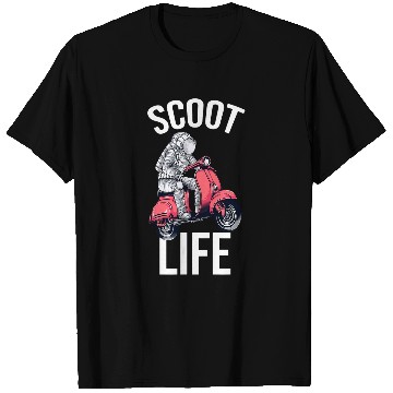 Discover Scoot Life Astronaut Moped Scooter Motorcycle T-Shirts