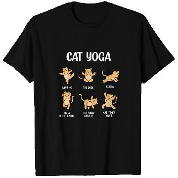 Discover Funny Cat Yoga T-Shirts