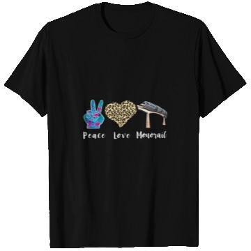 Discover Monorail Love Peace Leopard Forest Vehicle Railway Lover T-Shirts