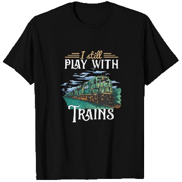 Discover Model Train Railroad Locomotive Engineer Trainspotting Art T-Shirts