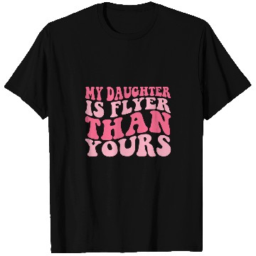 Discover My Daughter Is Flyer Than Yours Cheer Mom Retro Cheerleading T-Shirts