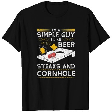 Discover Mens Cornhole Beer Steaks Cornhole Funny Men T-Shirts