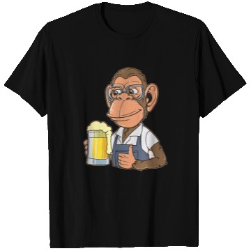 Discover Ape Drinking Beer Drunk Monkey Gorilla Beer Drinker T-Shirts