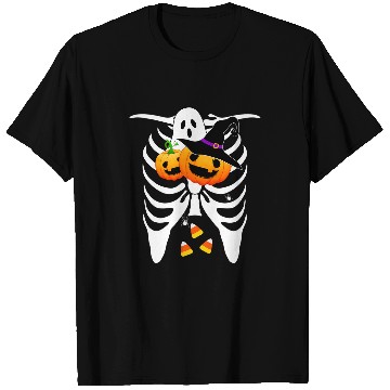 Discover Halloween Skeletons Pumpkin Candy Corn 1 T-Shirts