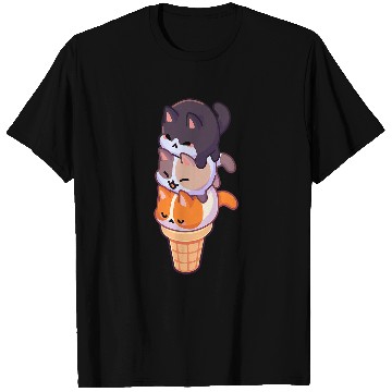 Discover Cute Kawaii Ice Cream Cat Lover Gift Kittens T-Shirts