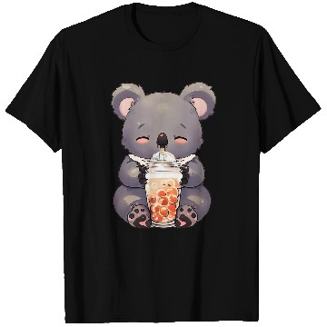 Discover Cute Koala Boba Milk Tea Boy Girl Funny T-Shirts