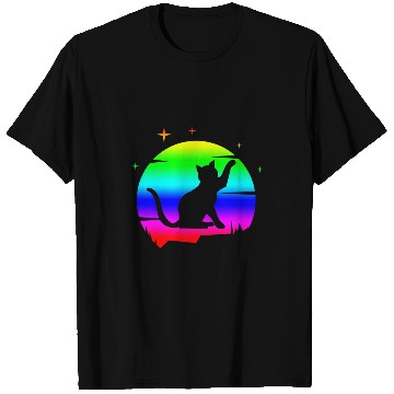 Discover Cat Black Moon Pet Meow Kitty T-Shirts