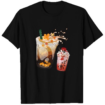Discover Bubbles Tapioca Milk Tea with Boba Beads T-Shirts