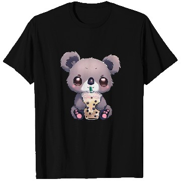 Discover Cute Koala Boba Milk Tea Boy Girl Funny 2 T-Shirts