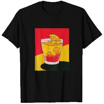 Discover Aperol Spritz Summer Orange Splash Wines Glass Back Print T-Shirts
