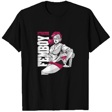Discover Attractive Femboy Anime Wines Cool Cute Present T-Shirts