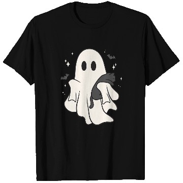 Discover Funny Boojee Holding Cute black cats Spooky Halloween T-Shirts