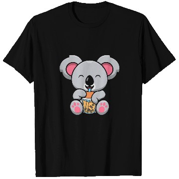 Discover Bubble Milk Tea Koala Cute Koala Drinking Boba Milk Tea T-Shirts