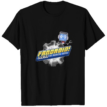 Discover Fandroid Logo with Waving Fandroid T Shirts