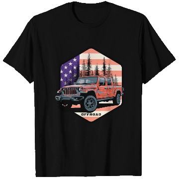 Discover Jeep Gladiator JT US Flag - Offroad 3D T-Shirts