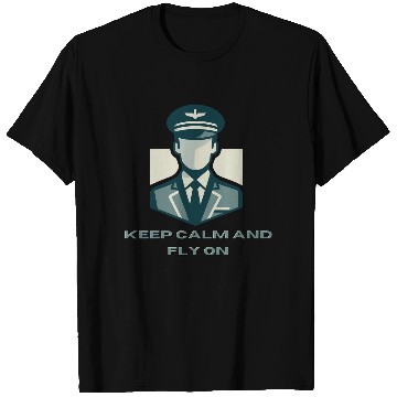 Discover Keep Calm And Fly On - T Shirts for Pilots
