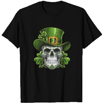 Discover Sugar Skull St Patrick's Day Shamrock T Shirts