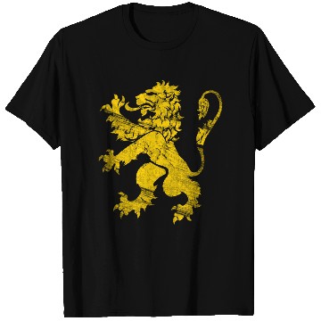 Discover Gold Lion Rampant T Shirts