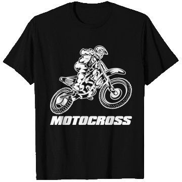 Discover Motocross Logo White T Shirts