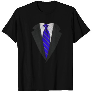 Discover Suit and Neck Tie Real Blue T Shirts