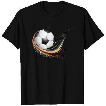 Discover Abstract football green colorful wave T Shirts