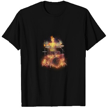 Discover Flaming Skeleton Drumer S T Shirts