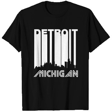 Discover Retro Detroit Skyline T Shirts