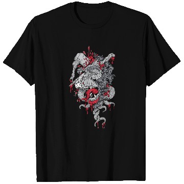Discover zombie ape with axe on head T Shirts