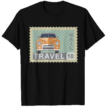 Discover Travel Post Stamp T Shirts