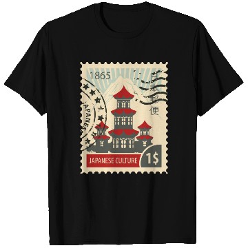 Discover japanese culture stamp T Shirts