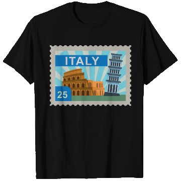 Discover italy post stamp T Shirts