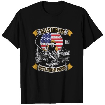 Discover HELLS ANGLERS USA fishermen angler used look T Shirts