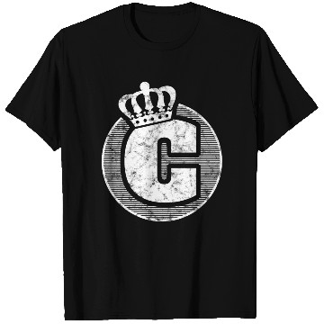 Discover Name Letter C Character Case Alphabetical Crown T Shirts