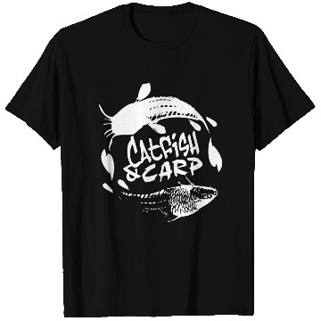 Discover Catfish & Carp B&W Logo T Shirts