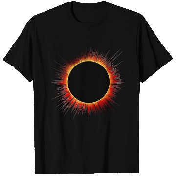 Discover Solar Eclipse Flare Burst Cartoon T Shirts